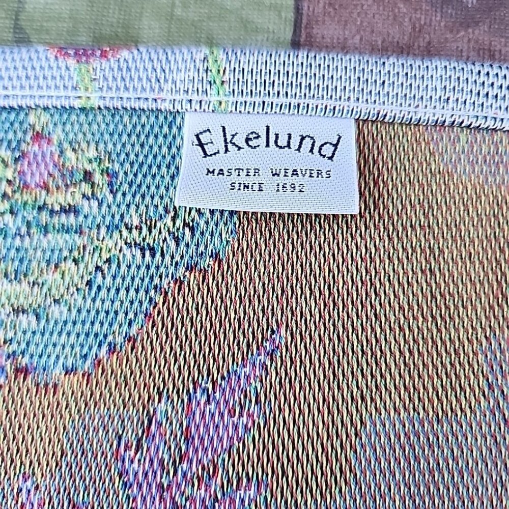 Ekelund Sweden Alpine Flowers Cotton Tapestry Poppy Botanical VTG Table Runner - Picture 10 of 11